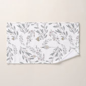 kerstolie en bessen bad handdoek (Handdoek)