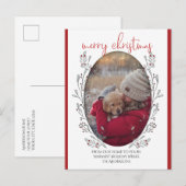 kerstolie en bessen briefkaart (Voorkant / Achterkant)