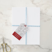 kerstolie en bessen cadeaulabel (Met Touw)