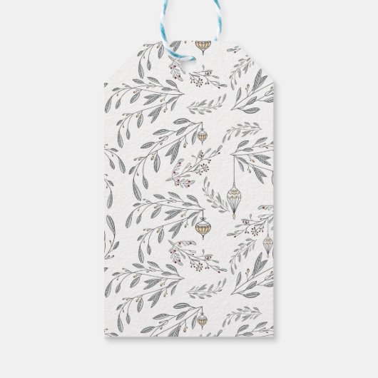 kerstolie en bessen cadeaulabel (Achterkant)