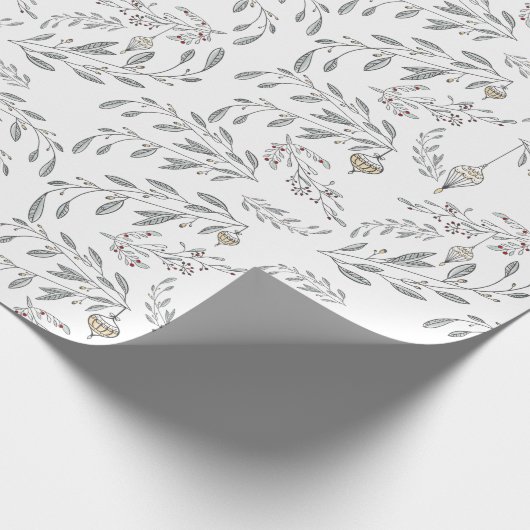 kerstolie en bessen cadeaupapier (Hoek)