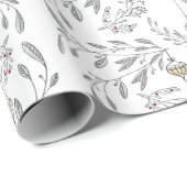 kerstolie en bessen cadeaupapier (Rol Hoek)