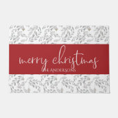 kerstolie en bessen deurmat (Voorkant)