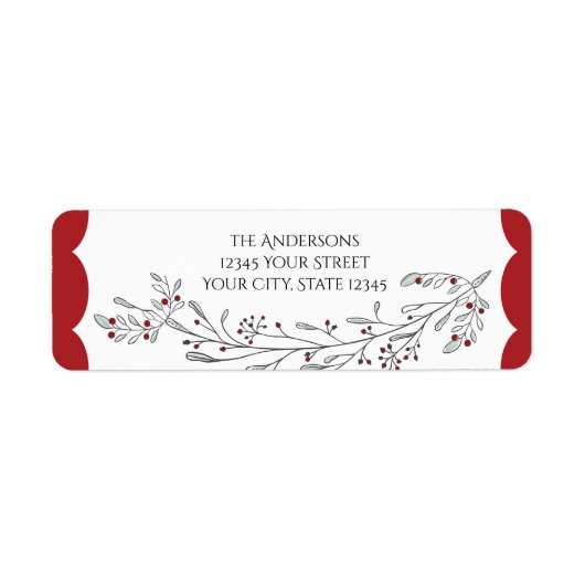 kerstolie en bessen etiket (Voorkant)