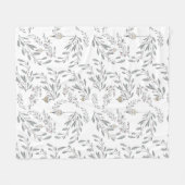 kerstolie en bessen fleece deken (Voorkant (Horizontaal))