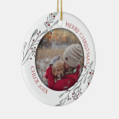 kerstolie en bessen keramisch ornament (Rechts)