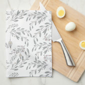 kerstolie en bessen theedoek (Quarter Fold)