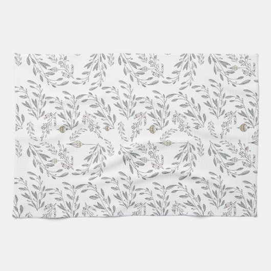 kerstolie en bessen theedoek (Horizontaal)