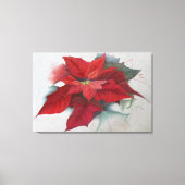 kerstolie van Poinsettia Canvas Afdruk (Voorkant)