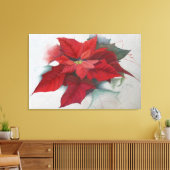 kerstolie van Poinsettia Canvas Afdruk (Insitu (Woonkamer))