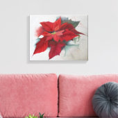 kerstolie van Poinsettia Canvas Afdruk (Insitu (Woonkamer))