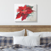 kerstolie van Poinsettia Canvas Afdruk (Insitu (Slaapkamer))