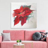 kerstolie van Poinsettia Canvas Afdruk (Insitu (Woonkamer))