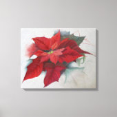 kerstolie van Poinsettia Canvas Afdruk (Voorkant)