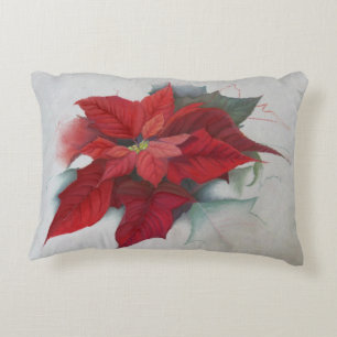 kerstolie van Poinsettia Decoratief Kussen