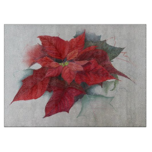 kerstolie van Poinsettia Snijplank (Voorkant)