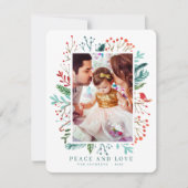 Kerstolierijflessen met een moderne Waterverf Feestdagenkaart (Voorkant)