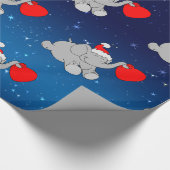 kerstolifant cadeaupapier (Hoek)