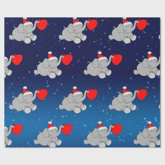 kerstolifant cadeaupapier (Vlak)