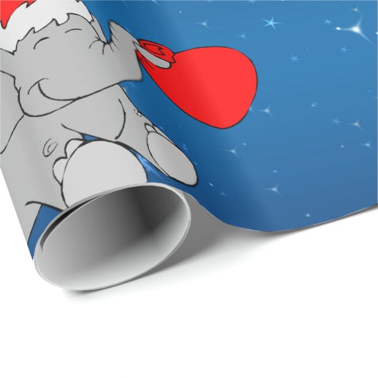 kerstolifant cadeaupapier (Rol Hoek)