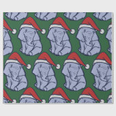 kerstolifant cadeaupapier (Vlak)