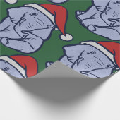 kerstolifant cadeaupapier (Hoek)