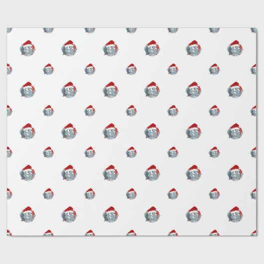 Kerstolifant cartoon cadeaupapier (Vlak)