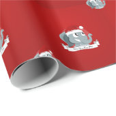 Kerstolifant cartoon cadeaupapier (Rol Hoek)