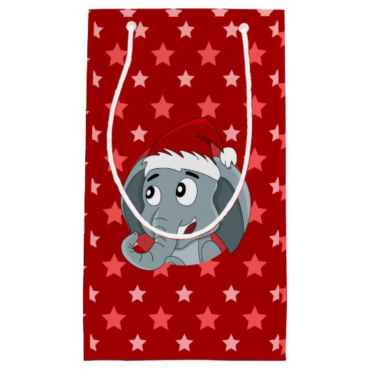 Kerstolifant cartoon klein cadeauzakje (Voorkant)