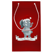 Kerstolifant cartoon klein cadeauzakje (Achterkant)