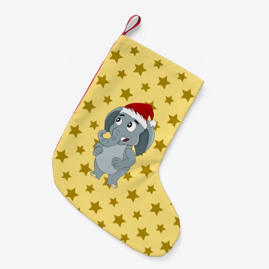Kerstolifant cartoon kleine kerstsok (Voorkant (Hangend))