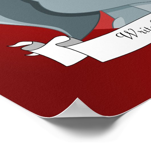 Kerstolifant cartoon poster (Hoek)