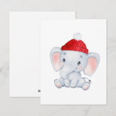 kerstolifant feestdagenkaart (Voorkant / Achterkant)