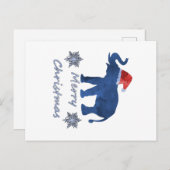 kerstolifant feestdagenkaart (Voorkant / Achterkant)