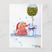 kerstolifant feestdagenkaart (Voorkant)