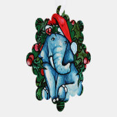 Kerstolifant Holly Ornament Kaart (Rechts)