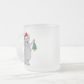kerstolifant matglas koffiemok (Voorkant links)