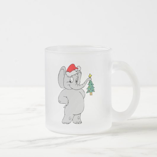 kerstolifant matglas koffiemok (Rechts)