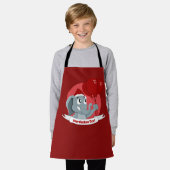Kerstolifant met rode ballonnen schort (Gedragen)