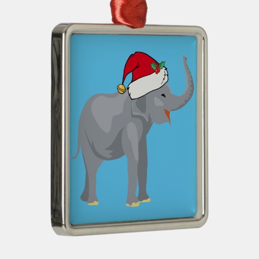 kerstolifant metalen ornament (Rechts)