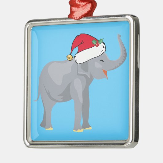 kerstolifant metalen ornament (Links)