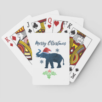 kerstolifant pokerkaarten