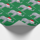 Kerstolifant Santa Custom uit Jouw naam Cadeaupapier (Hoek)