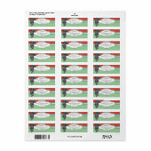Kerstolifant Zig Zag Pattern Return Address Etiket (Full Sheet)