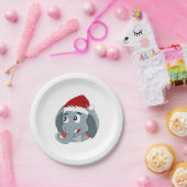 Kerstolifantenpapier, borden voor cartoon papieren bordje (Feest)