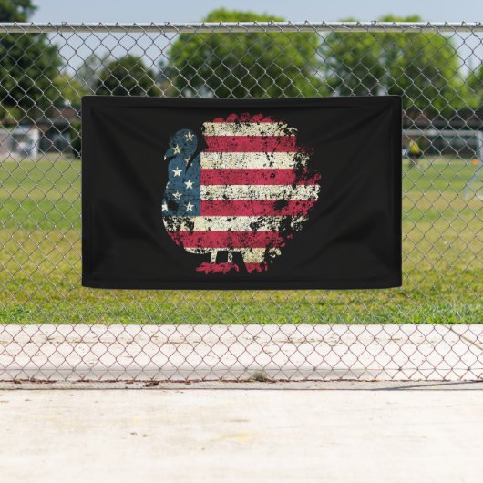 Kerstomaat met Amerikaanse vlag Spandoek (Insitu)