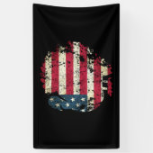 Kerstomaat met Amerikaanse vlag Spandoek (Verticaal)