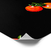 Kerstomaten, illustratie. Waterverf naadloos Poster (Hoek)