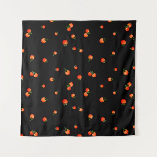 Kerstomaten, illustratie. Waterverf naadloos Wandkleed (Voorkant (horizontaal))