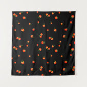 Kerstomaten, illustratie. Waterverf naadloos Wandkleed (Voorkant)